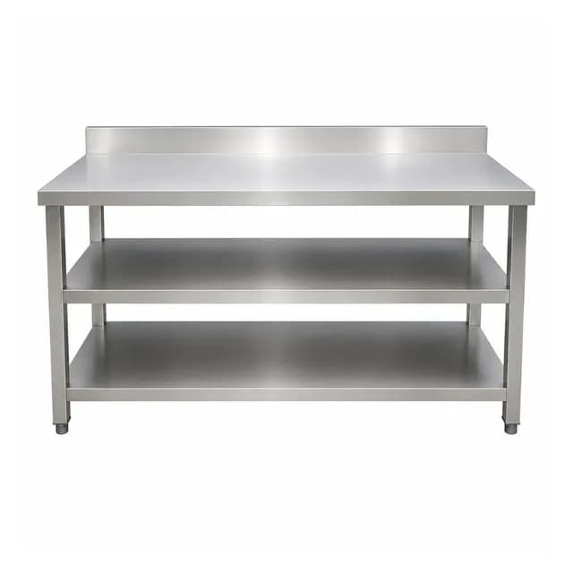 Bàn bếp inox có 2 giá phẳng VP-BB2PT