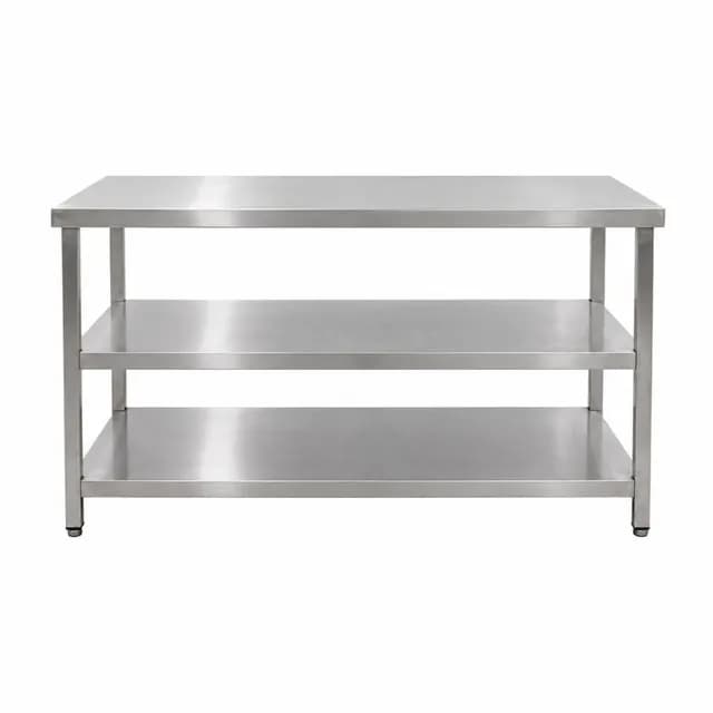 Bàn chặt inox có 2 giá phẳng VinaPro Inox VP-BC2GP kích thước 1200x900x800mm