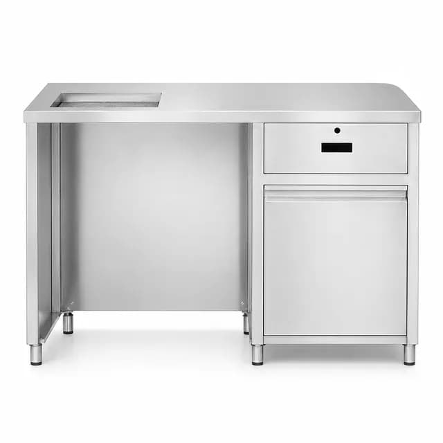 Bàn quầy pha chế inox có ngăn kéo VinaPro Inox VP-BQK02 1500mm
