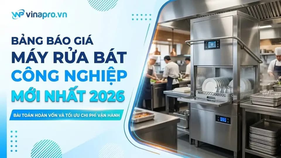 báo giá máy rửa bát công nghiệp mới nhất 2026