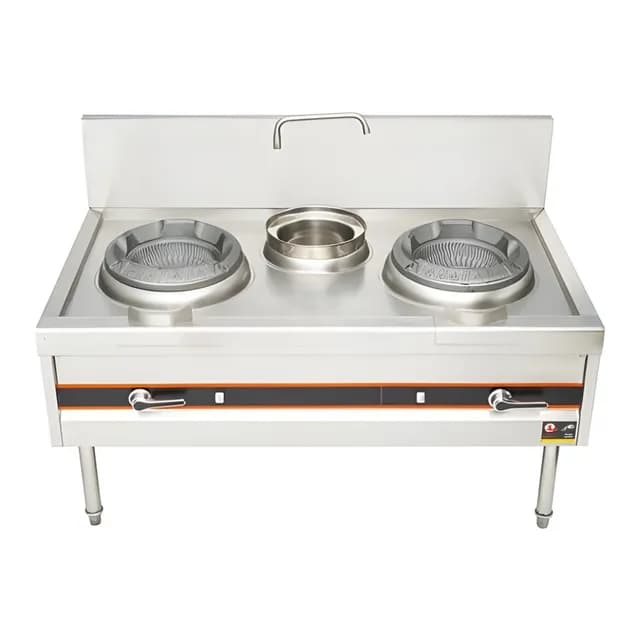 Bếp Á 2 họng gang 1m5 có quạt thổi kích thước 1500x900x800/300 mm
