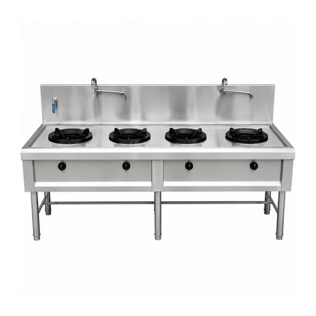 Bếp á 4 họng VinaPro Inox VP-NP10KW dài 2800mm inox 304