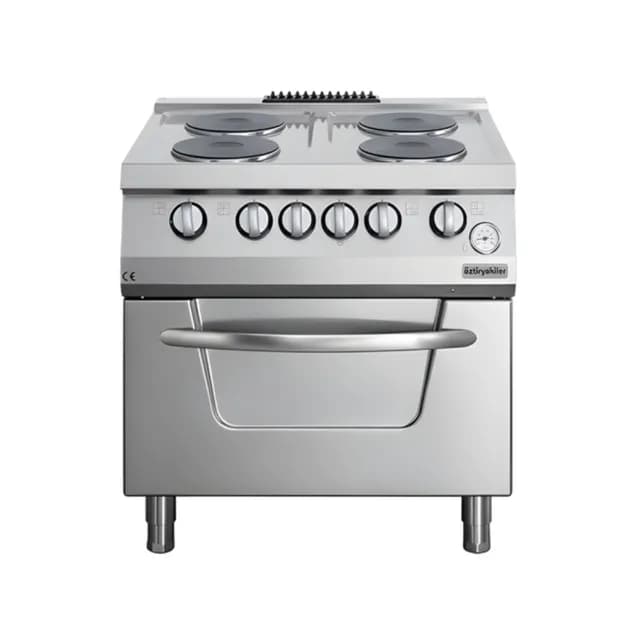 Bếp âu 4 họng có lò nướng dùng điện Ozti OSOEF 8070 kích thước 800x700x850mm