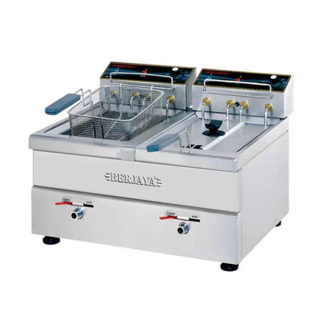 Bếp chiên nhúng đôi Berjaya SDF12D dung tích 9L x2 công suất 5.5kW x2