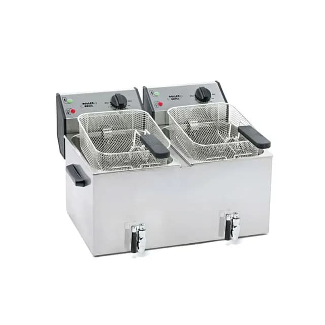 Bếp chiên nhúng đôi Roller Grill FD80DR dung tích 2x8L có van xả dầu
