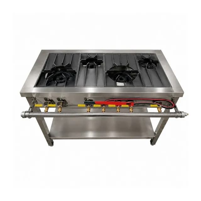 Bếp gas công nghiệp VinaPro Inox BD-2T2N 2 họng to 2 họng nhỏ