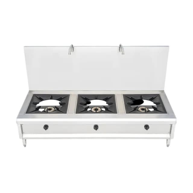 Bếp hầm công nghiệp 3 họng 2 vòi nước TC BH/3H18 kích thước 1800x750x450/1100 mm
