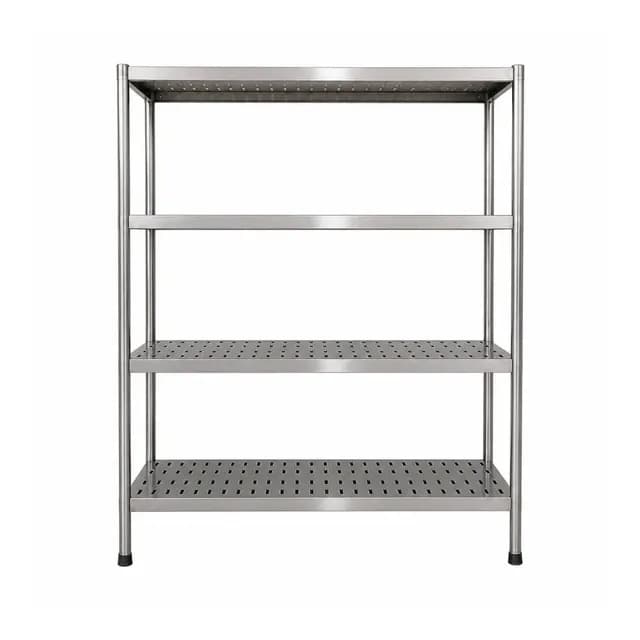 Giá phẳng inox 4 tầng có đục lỗ VinaPro Inox VP-GP04DL kích thước 900x600x1600mm
