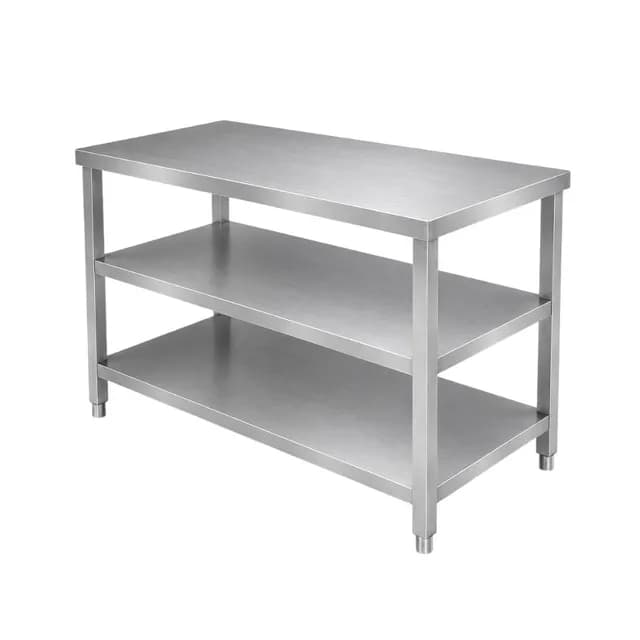 Kệ inox 3 tầng giá phẳng VinaPro Inox VP-KP3T kích thước 1500x500x1200mm