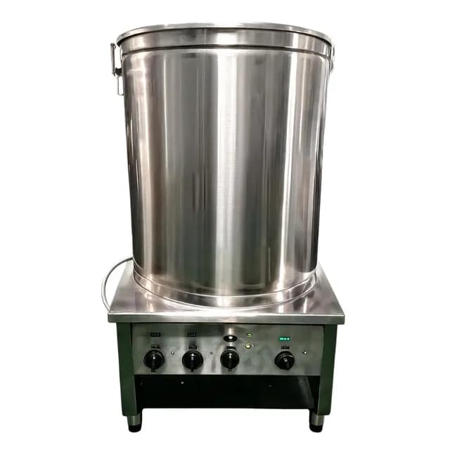 Nồi nấu phở 120 lít đế vuông inox 304 công suất 9kW mâm nhiệt