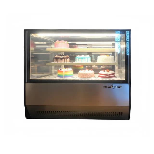 Tủ bánh kem mini Snow Queen để bàn 70cm kính vuông