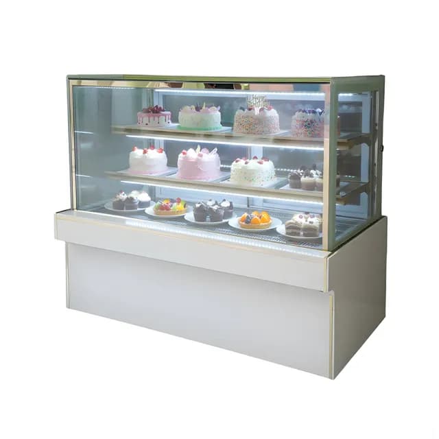 Tủ trưng bày bánh kem 3 tầng kính vuông 1m5 đá nhô 1500mm