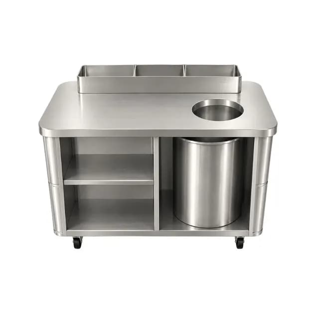 Xe thu gom đũa thìa và rác VinaPro Inox VP-XDTR1 kích thước 1000x500x800mm